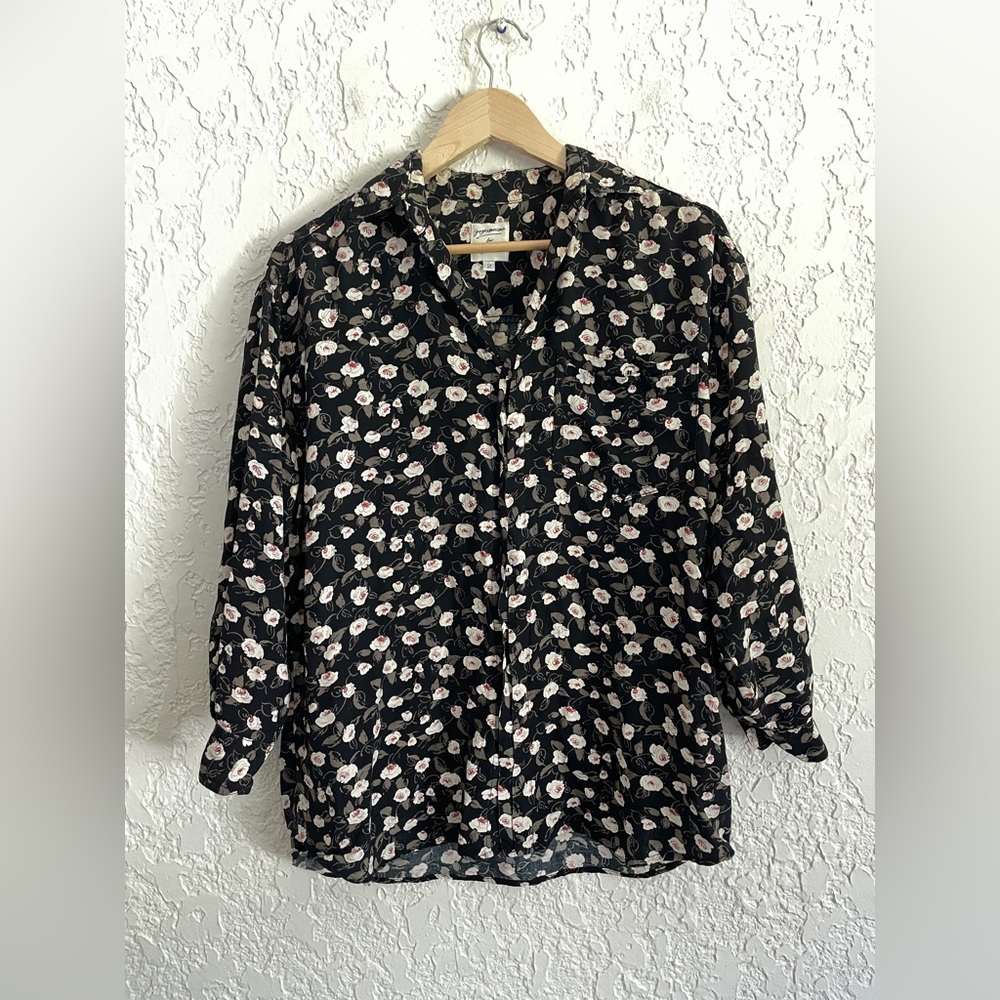 GUESS by Georges Marciano RARE Vintage Y2K Floral Rayon Button Shirt